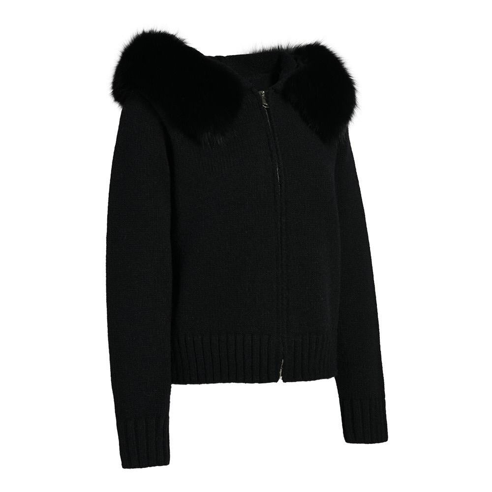 Didi black knit hoodie