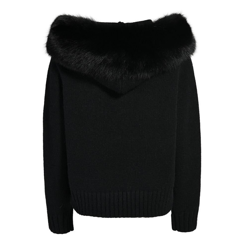 Didi black knit hoodie