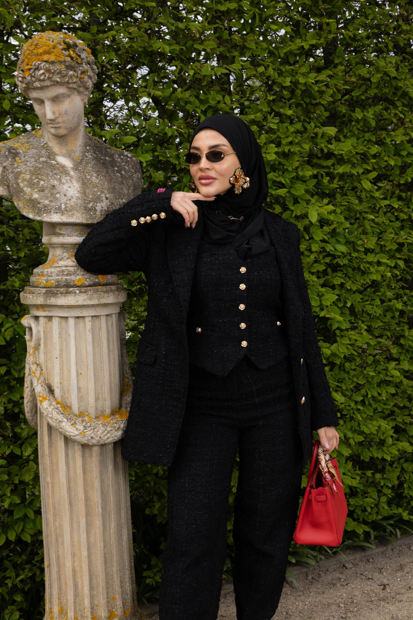 Diana straight leg tweed pants