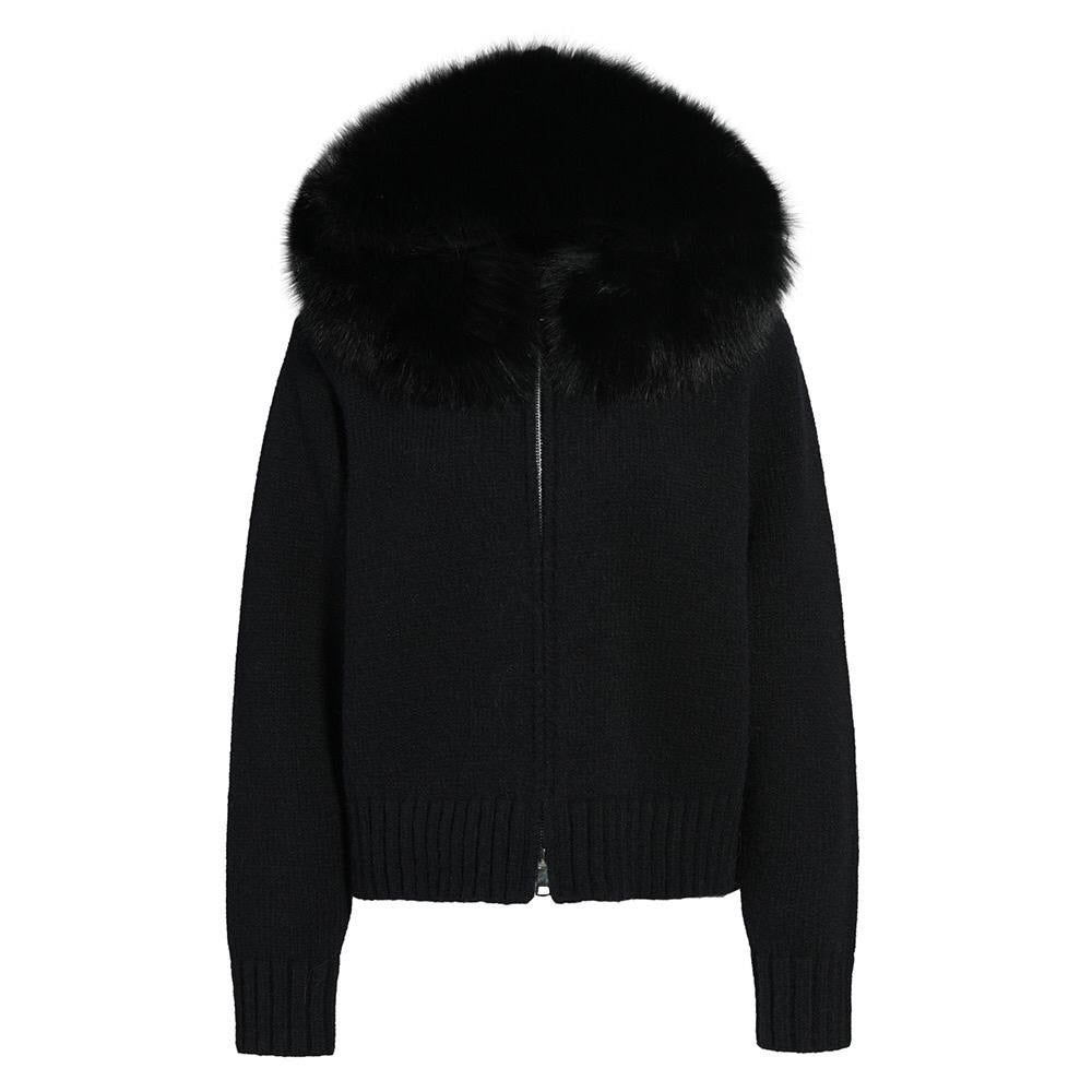 Didi black knit hoodie