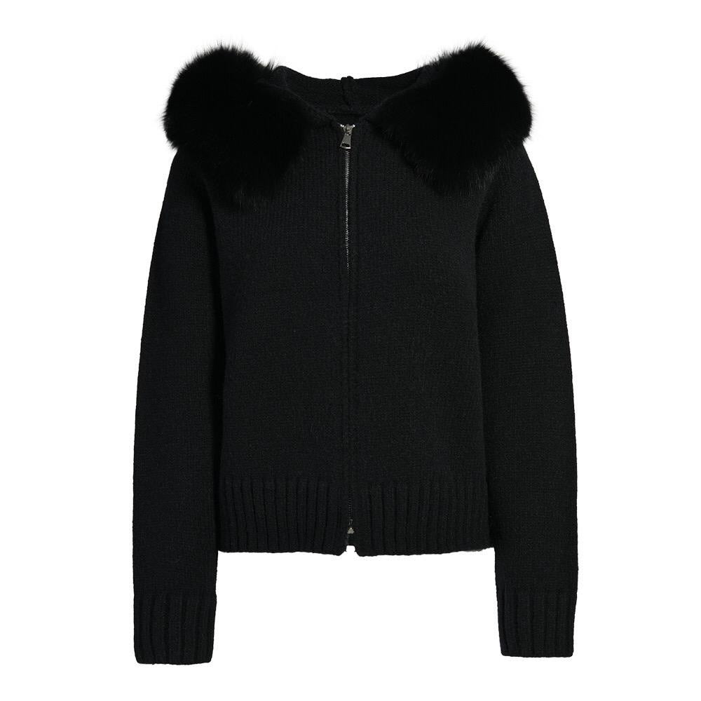 Didi black knit hoodie