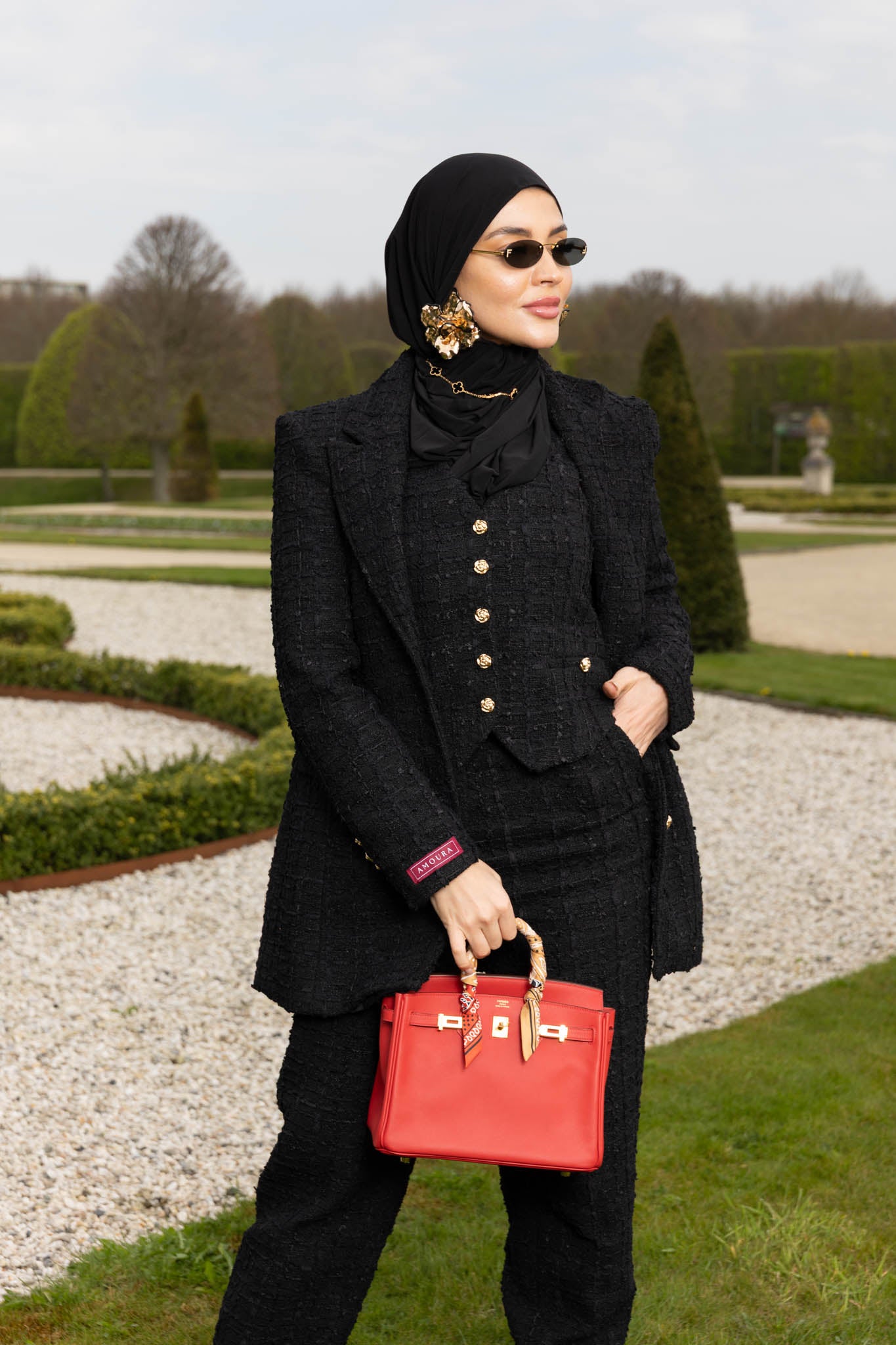 Diana straight leg tweed pants